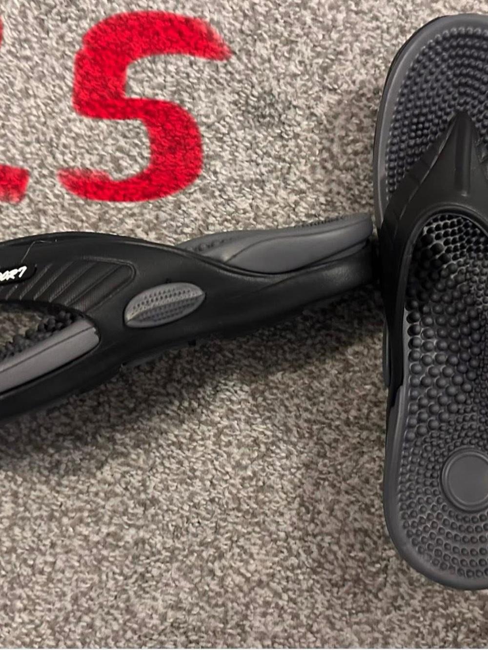 Men's Black Massage Slide Sandals - Comfortable Everyday Wear